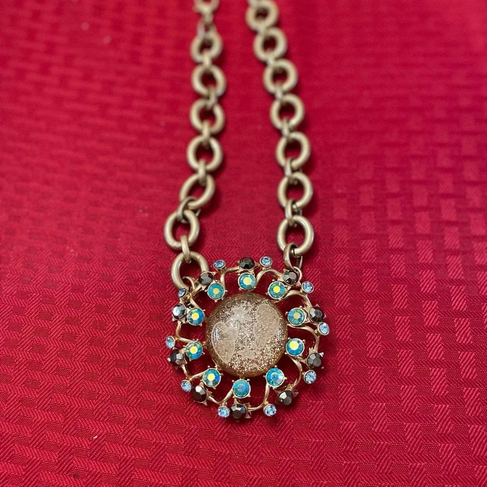 Vintage Betsey Johnson star gazer  necklace
